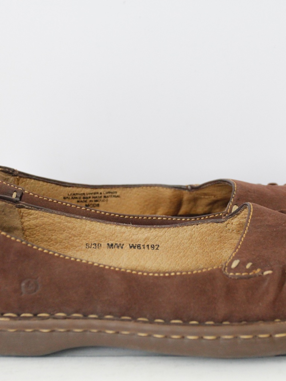Born Brown Suede Loafer Cork Insole - Picture 2 of 14